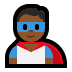 🦸🏾‍♂️ man superhero: medium-dark skin tone display on Windows